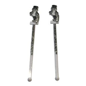 MR. PEANUT Everybody Loves a Nut. Swizzle Sticks Set of 2